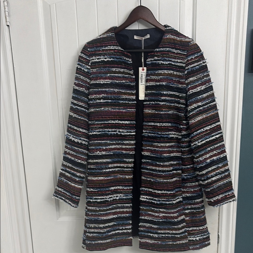 ESPRIT Striped Multicolor Lined Coat BNWT